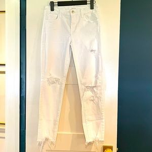 J Brand white skinny jeans